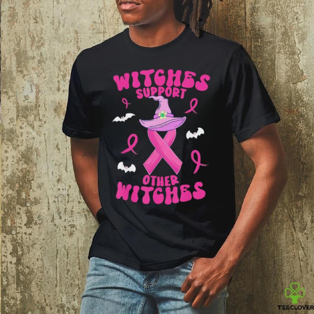 Official Witches Support Other Witches Halloween Witch Breast Cancer Shirt Official Witches Support Other Witches Halloween Witch Breast Cancer Shirt