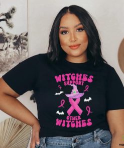 Official Witches Support Other Witches Halloween Witch Breast Cancer Shirt