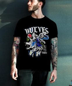 Official Wolves Skeleton All Eyes North Shirt