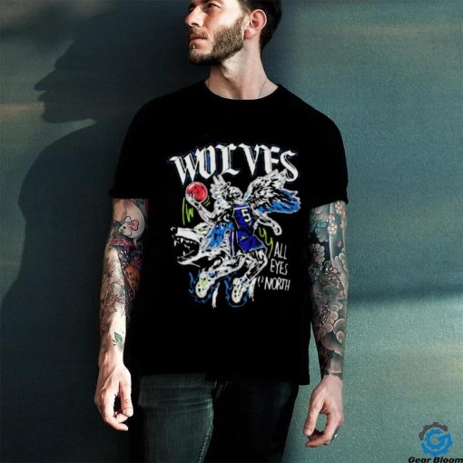 Official Wolves Skeleton All Eyes North Shirt