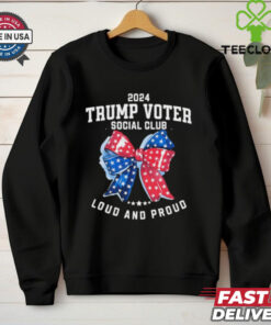 Official Womens Unapologetically Trump Voter Social Club Loud And Proud Take America Back Shirt