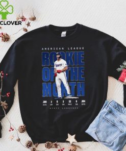 Official Wyatt Langford 2024 American League Rookie Of The Month .309 Avg 3 Hr 6 2b 3 3b Shirt