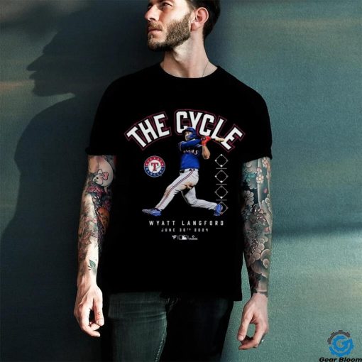 Official Wyatt Langford Texas Rangers The Cycle June 30th 2024 t shirt