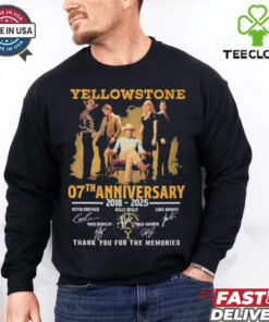 Official Yellowstone 07th Anniversary 2018 2025 Thank You For The Memories shirt