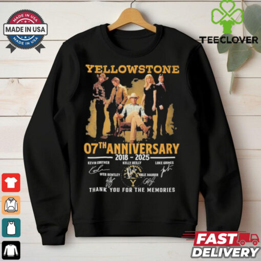 Official Yellowstone 07th Anniversary 2018 2025 Thank You For The Memories shirt