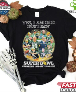 Official Yes, I’m Old But I Saw Green Bay Packers Super Bowl Champions Signatures Shirt