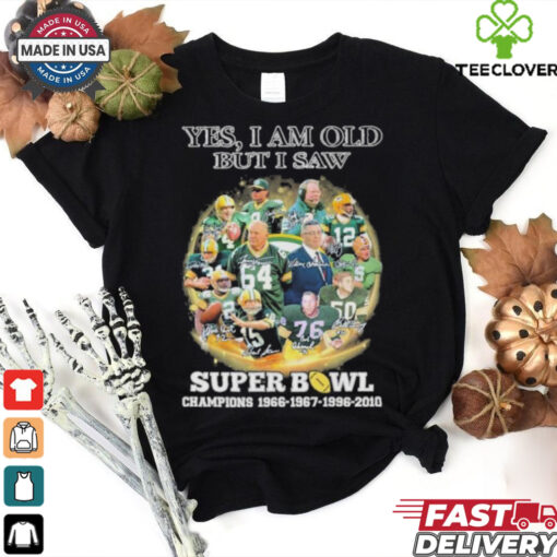 Official Yes, I’m Old But I Saw Green Bay Packers Super Bowl Champions Signatures Shirt