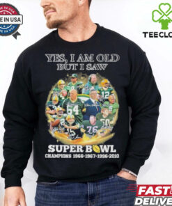 Official Yes, I’m Old But I Saw Green Bay Packers Super Bowl Champions Signatures Shirt