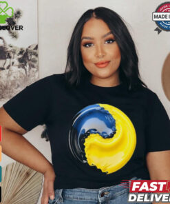 Official Yin yang Ukraine blue and yellow T shirt