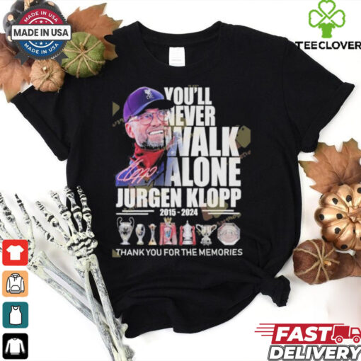 Official You Never Walk Alone Jurgen Klopp 2015 2024 Liverpool F.C Thank You For The Memories Signature shirt