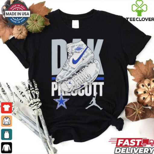 Official Youth Dallas Cowboys Dak Prescott Jordan Brand Kicks Player T Shirt