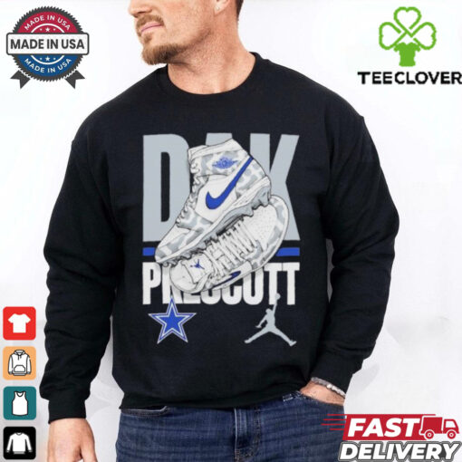 Official Youth Dallas Cowboys Dak Prescott Jordan Brand Kicks Player T Shirt