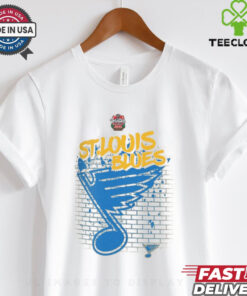 Official Youth St. Louis Blues Tan 2025 NHL Winter Classic Street Art T-Shirt, a best-selling design featuring a trendy street art style to celebrate the Winter Classic.
