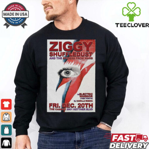 Official Ziggy Shuffledust And The Spiders From Mars December 2024 At The Casbah In San Diego CA Poster Shirt