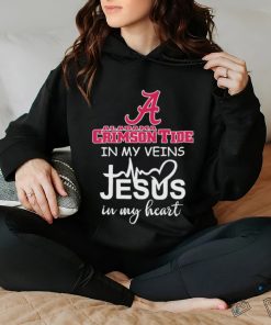Official alabama Crimson Tide In My Veins Jesus In My Heart Shirt 2 Official alabama Crimson Tide In My Veins Jesus In My Heart Shirt
