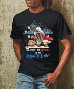 Official all I want for Christmas is my hogwarts letter logo shirt