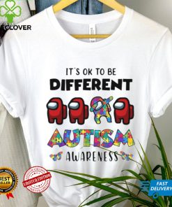 Official among us its okay to be different autism awareness shirt