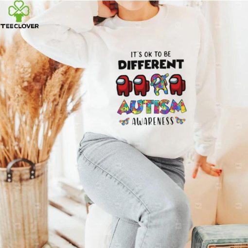 Official among us its okay to be different autism awareness hoodie, sweater, longsleeve, shirt v-neck, t-shirt