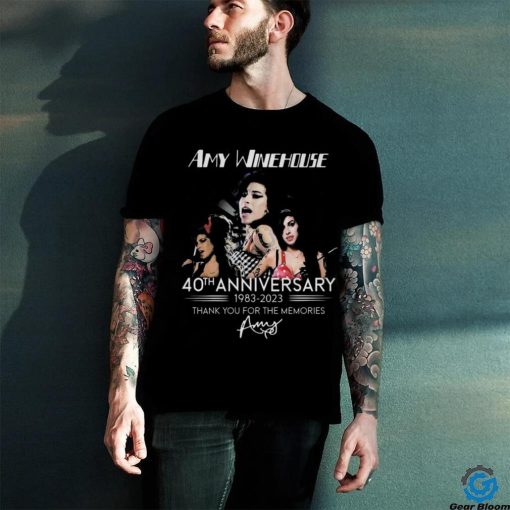 Official amy Winehouse 40th Anniversary 1983 – 2023 Thank You For The Memories T Shirt