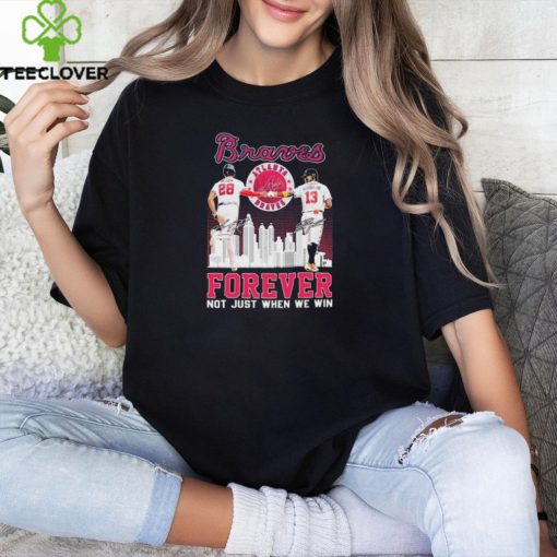 Official atlanta Braves Matt Olson And Ronald Acuna Jr Forever Not Just When We Win Signatures Shirt
