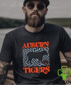 Official auburn Tigers Women’s Comfort Colors Checkered Mascot Shirt