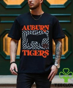 Official auburn Tigers Women’s Comfort Colors Checkered Mascot Shirt