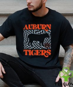 Official auburn Tigers Women’s Comfort Colors Checkered Mascot Shirt
