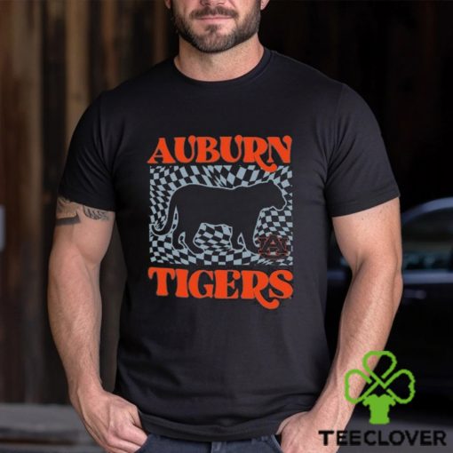 Official auburn Tigers Women’s Comfort Colors Checkered Mascot Shirt
