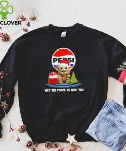 Official baby Yoda hat santa Pepsi may the force be with you logo christmas hoodie, sweater, longsleeve, shirt v-neck, t-shirt