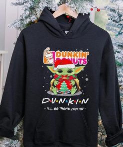 Official baby Yoda hug ball hat santa Dunkin’ Donuts I’ll be there for you merry christmas hoodie, sweater, longsleeve, shirt v-neck, t-shirt