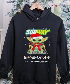 Official baby Yoda hug ball hat santa SubWay I’ll be there for you merry christmas hoodie, sweater, longsleeve, shirt v-neck, t-shirt