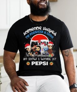 Official baby horror santa someone swiped my reindeer sleigh so now I work at pepsi christmas shirt