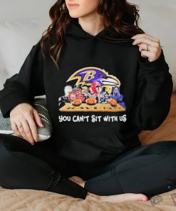 Official baltimore Ravens Horror Movies You Can’t Sit With Us Halloween T shirt