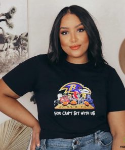 Official baltimore Ravens Horror Movies You Can’t Sit With Us Halloween T shirt