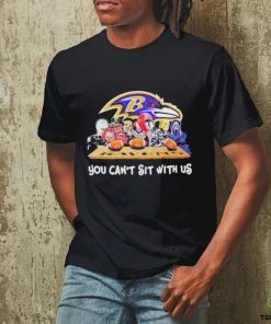 Official baltimore Ravens Horror Movies You Can’t Sit With Us Halloween T shirt