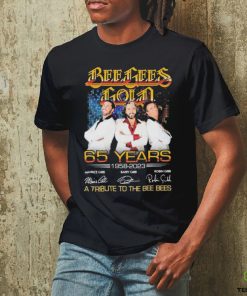 Official bee gees gold 65 years 1958 2023 a tribute to the bee bees signatures shirt