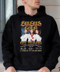 Official bee gees gold 65 years 1958 2023 a tribute to the bee bees signatures shirt