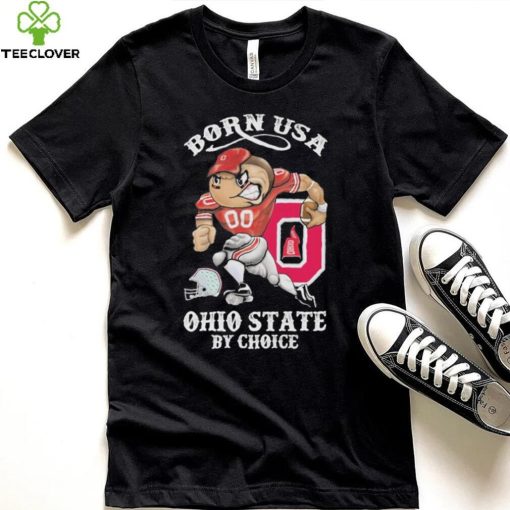 Official born usa Ohio State by choice mascot 2023 hoodie, sweater, longsleeve, shirt v-neck, t-shirt