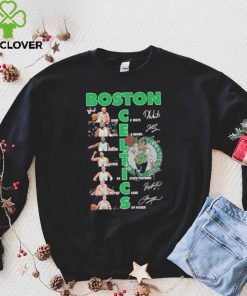 Official boston Celtics Men Baskerball Signature T Shirt