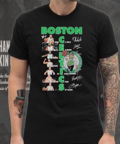 Official boston Celtics Men Baskerball Signature T Shirt