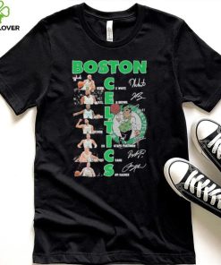 Official boston Celtics Men Baskerball Signature T Shirt