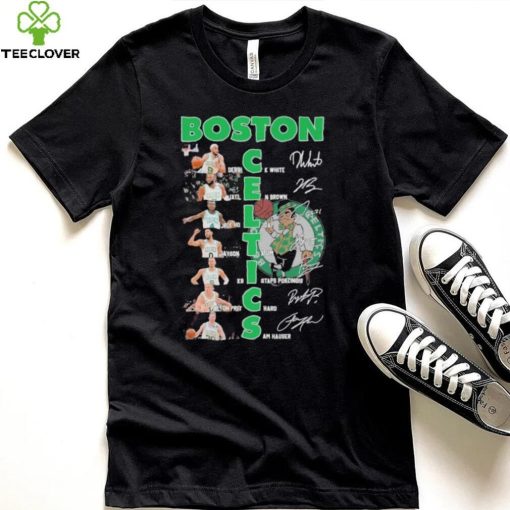 Official boston Celtics Men Baskerball Signature T Shirt