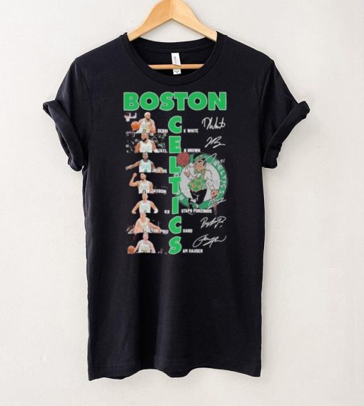 Official boston Celtics Men Baskerball Signature T Shirt