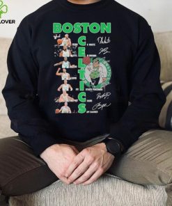 Official boston Celtics Men Baskerball Signature T Shirt