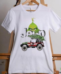 Official car Pine Tree Jeep Grinch American Merry Christmas Shirt
