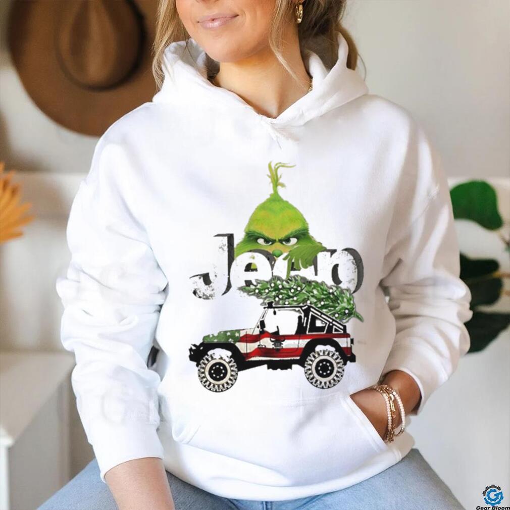 Official car Pine Tree Jeep Grinch American Merry Christmas Shirt Official car Pine Tree Jeep Grinch American Merry Christmas Shirt