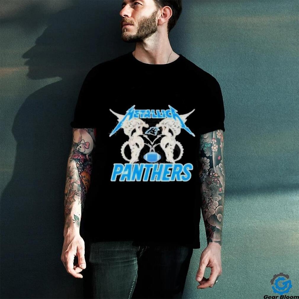 Official carolina Panthers Logo Metallica Wings Shirt Official carolina Panthers Logo Metallica Wings Shirt
