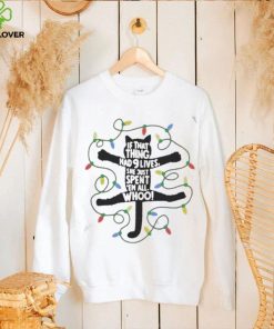 Official cat If That Thing Had 9 Lives She Just Spent 'em All Whoo Christmas T shirt