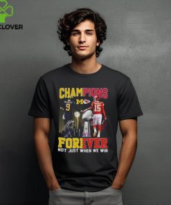 Official champions Jj Mccarthy And Patrick Mahomes Forever Not Just When We Win Signatures Shirt