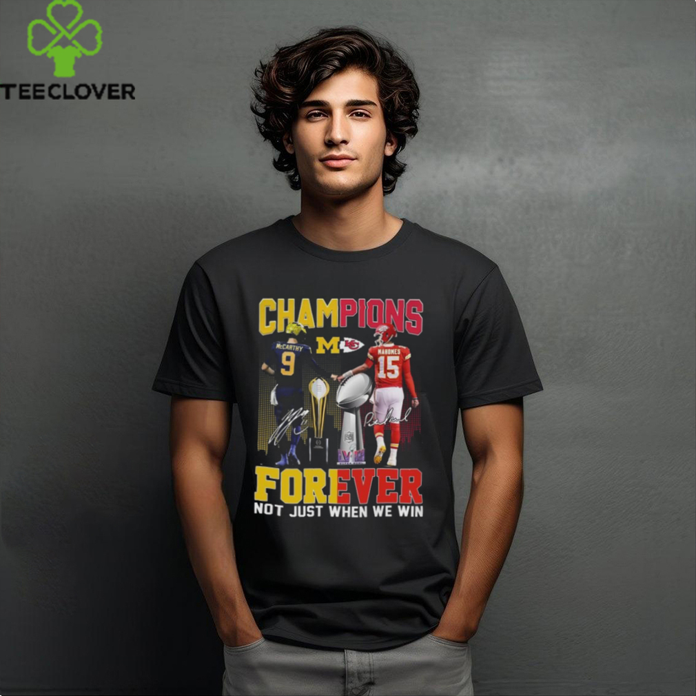 Official champions Jj Mccarthy And Patrick Mahomes Forever Not Just When We Win Signatures Shirt Official champions Jj Mccarthy And Patrick Mahomes Forever Not Just When We Win Signatures Shirt